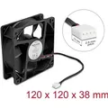 Produktbild: DELOCK 67298 - Axiallüfter 12 V DC, 120 x 120 x 38 mm schwarz