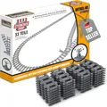 Produktbild: Steinchenshop Schienenkreis Oval – 33 Teile – Gleisset mit Kurven, Geraden & 1 Weiche – 146 x 70 cm – Kompatibel mit Führenden Marken – Flexibles Zubehör für City Bauwelten & Eisenbahnen