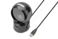 Produktbild: DIGITUS DA-81005 ? 2D Barcodescanner ? Omnidirektionaler Desktopscanner ? 200 Scan/s ? 10 cm Scanweite ? 1,4 m USB-Kabel ? Strichcodes & QR-Codes ? Schwarz