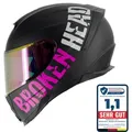 Produktbild: Broken Head BeProud Sport Pink Set Motorradhelm + Pink Verspiegeltes Visier |...