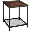 Produktbild: tectake Beistelltisch, Rost, Holz, Beton Optik, 45.5x55.5x45.5 cm, Wohnzimmer, Wohnzimmertische, Beistelltische