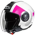 Produktbild: HJC i40N Pyle MC8 Jethelm mit Visier(Weiß/Schwarz/Pink) Gr: M (57) Helm jet helm