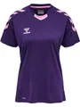 Produktbild: hummel Core XK Poly Jersey S/S Damen Trikot, Kurzarm Sport T-Shirt, Sportkragen mit Fronteinsatz, BEECOOL-Stofftechnologie, 100% Polyester, Normale Passform (1er Pack)