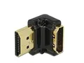 Produktbild: DeLock 4K HDMI-A Buchse > HDMI-A Stecker 90 Grad gewinkelt unten schwarz