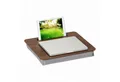 Produktbild: relaxdays Laptop Tablett Laptopkissen mit Handyhalter, Faserplatte, dunkelbraun