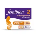 Produktbild: Femibion 2 Schwangerschaft, Tägliches Nahrungsergänzungsmittel für SSW 13-40, Mit Folsäure Plus(*3), Cholin, DHA, 8-Wochen-Pack, 2x 56 Stück