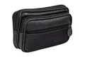 Produktbild: GÜRTELTASCHE Leder schwarz Querformat groß  Hüfttasche Bauchtasche Gürtel Tas...