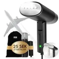 Produktbild: LEBENLANG Steamer Dampfglätter Reise - Kompakt Faltbar & Inkl. Reise Set I Steam Iron Dampfbürste Dampfbügeleisen für Dampfglätten Bügeln im Urlaub I Hand Reisesteamer mini handheld Travel Steamers