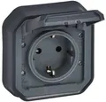 Produktbild: Legrand Plexo New Feuchtraum-Unterputz Schutzkontakt-Steckdose, Schraubklemmen (SK), IP 44, anthrazit (069859L)