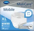Produktbild: Molicare Premium Mobile Einweghose: Diskrete Anwendung bei Inkontinenz für Frauen und Männer; 6 Tropfen, Gr. XL (130-170 cm Hüftumfang), 14 Stück