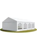 Produktbild: Festzelt Partyzelt 5x8 m Premium, hochwertige PVC Plane 750 N in weiß 100% wasserdicht mit Bodenrahmen