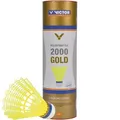 Produktbild: VICTOR Badminton-Bälle Nylon Shuttle 2000 Gold, Spielball, mittel, gelb, 6 Stück