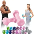Produktbild: Miweba Sports Neopren Hantelset NKH100 | 𝐏𝐫𝐨𝐟𝐢 Hantel - Hexagon Hanteln Set - Kurzhanteln - Kurzhantel Set - Gymnastikhanteln - Hantel Set - Dumbbell - 0,5-10 Kg (2X 1.0 kg, Rosa)