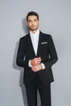Produktbild: HECHTER PARIS Corporate Sakko Herren 2-Knopf Modern Fit Schwarz 26