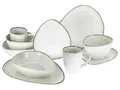 Produktbild: CreaTable, 23768, Serie CLOUDY, offwhite, 10-teiliges Geschirrset, Kombiservice aus Steinzeug, spülmaschinen- und mikrowellengeeignet, Qualitätsproduktion