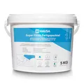 Produktbild: Super Finish Spachtelmasse Fertigspachtel für Innen Feinspachtel Trockenbau Spachtel Gipsspachtel Feinputz Fertigspachtelmasse Spachtelgips Flächenspachtel Q1-Q4 Masse Gips Füll weiß 5kg HAUSA