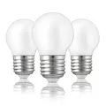 Produktbild: Hellum E27 LED Warmweiß Glühbirne, 3 Stück, Matt, 4,5W, 470 lm, Mini Globe Kugel, Filament, Klein 209211