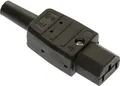 Produktbild: as - Schwabe Kaltgeräte-Steckverbinder Stecker, gerade Gesamtpolzahl: 3 10 A Schwarz 62081 1 St. (62081)