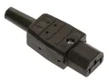 Produktbild: Thermoplast-Gerätesteckdose Netzkabel 70° Schwarz Typ C13 Kaltgeräte 230V IP20