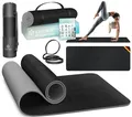 Produktbild: KESSER® Gymnastikmatte mit Tragegurt rutschfest TPE Yogamatte Gepolstert & rutschfest Fitnessmatte, 183 x 61 Trainingsmatte für Fitness Sportmatte, Pilates & Gymnastik + Tragegurt & Tasche, extradick