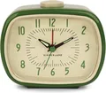 Produktbild: Kikkerland Quarzwecker Retro Oldscool Wecker Analog leises Ticken, Wecker ohne Strahlung Grün Analoger Plaste Wecker ohne Strahlung, Retro Alarm Clock Grün