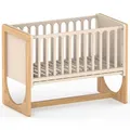 Produktbild: Geuther 4-in-1 Beistellbett Baby Hato, Baby Erstausstattung für Babyzimmer ab Geburt I Babybett mit Rollen, Gitterbett umbaubar als Kinderbett, Sitzbank oder Kindertisch I Buchenholz, Natur-Beige