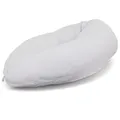 Produktbild: HOBEA-Germany Stillkissen 190 cm x 76 cm XXL Lagerungskissen Schwangerschaftskissen für Baby und Erwachsene Seitenschläferkissen Stillkissen mit Bezug aus Bio Baumwolle, Musselin Hellgrau