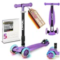 Produktbild: kinnaz Two, Roller für Kinder ab 5 Jahre, faltbar, stufenlos Höhe einstellbar, LED Räder, Ersatzteilservice, Kinderroller, Scooter, 6 7 8 9 Jahre, Schulkind, Junge Mädchen, Hamburg Händler