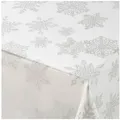 Produktbild: Beautex Tischdecke Lurex Tischdecke Weihnachten, Silber Gold glänzend, Weihnachtstisch (1-tlg) silberfarben|weiß 140 cm x 220 cm