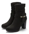 Produktbild: LASCANA Stiefelette Stiefel, Boots mit Blockabsatz und Schmuckelement VEGAN