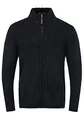 Produktbild: Indicode IDBergen Herren Strickjacke Cardigan Grobstrick mit Stehkragen, Größe:L, Farbe:Black (999)