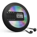 Produktbild: Tragbarer CDPlayer für Auto, kompakter CD Player mit FMTransmitter, USB wiede...