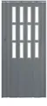 Produktbild: Standom Falttür Schiebetür Tür grau mit Fenster Schloss H. 203 cm Türbreite bis 85 cm (1 Karton, 1-St., 1 Set), teils vormontiert