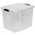 Produktbild: Kreher Aufbewahrungsbox Master Box mit Deckel in verschiedenen Größen (Größe wählbar), Lebensmittelecht weiß 55 l