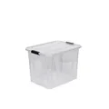 Produktbild: Kreher Aufbewahrungsboxen Master mit Deckel in Transparenter Ausführung. In verschiedenen Größen (wählbar). Aus robustem Kunststoff. (55 Liter)