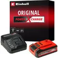 Produktbild: PLUS Power-X-Change Starter-Kit, 18Volt 4Ah, Set schwarz/rot, PLUS Akku + Ladegerät