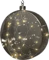 Produktbild: 1.01 LED Glas Kugel THE DISC - Ø 12 cm / 10 LED - hochwertige Deko zum hängen - Farbe: anthrazit