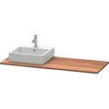 Produktbild: Duravit XSquare Massivholzkonsole XS061GL7777 140x55cm, mit 1 Ausschnitt, links, Amerikanisch Nussbaum