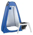 Produktbild: Stagecaptain Quixie Privacy Toilet Set - Festival- und Reisetoilette mit Sichtschutz-Zelt - Für Kinder und Erwachsene - Mit Handwaschsprayer - Inklusive 10 Auffangbeutel - Blau