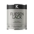 Produktbild: KENZOPAINTS Fliesenlack Fliesenfarbe Seidenmatt Farben Lack Fliesen Wand Boden Bad Küche Wandfliesen Bodenfliesen (Seidengrau - RAL 7044, 750ml.)