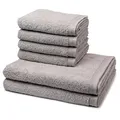 Produktbild: Möve - 6 teiliges Frottier-Set - Superwuschel (4 X Handtuch 2 X Duschtuch im Set) - 520 g/m2 - Baumwolle - Walkfrottee - saugstark - weich und flauschig - Cashmere