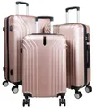 Produktbild: Hartschalen Reise Trolley vier Rollen Koffer 3tlg. Set (M+L+XL) Palma24 Rosegold