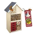 Produktbild: CULT at home Insektenhaus – Nistkasten für Nützlinge – Höhe 26 cm – Bienenhotel Schmetterlingshaus Insektenhotel Marienkäferhaus aus Holz