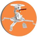 Produktbild: PureMounts Neigbare und schwenkbare Deckenhalterung für Beamer und Projektor, Lochabstände bis 320mm, Deckenabstand 150mm, Tragkraft 13,5kg, Farbe weiß
