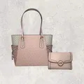 Produktbild: Michael Kors Tasche Shopper Geldbörse Jet Set Travel Voyager Leida Rosa Rose NEU