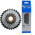 Produktbild: Shimano 6 Fach Fahrrad Verschleiß Set mit Schraubkranz MF-TZ510-6 + HG40 Kette
