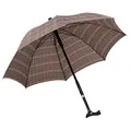 Produktbild: Ossenberg Stockschirm Twin mit Fritzgriff in braunem Karo Design