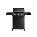 Produktbild: BURNHARD® Gasgrill 3-Brenner, 9,6 kW, Edelstahl-Stabbrenner, Piezo-Zündung, Gussrost, große Grillfläche, stabile Alu-Seitenteile – FRED Base