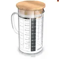 Produktbild: Arendo - 500ml Messbecher aus Glas - 0,5 Liter Messkrug Glas Krug – B