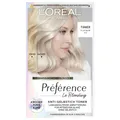 Produktbild: L'Oréal Paris Haartoner, Anti-Gelbstich für kühles Blond und intensiven Glanz, Ohne Ammoniak, Préférence Le Blonding, Platinum Ice